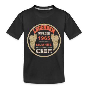 60 Jahre 1965 Geburtstag Jubiläum Jahrgang 1965 - Kinder Premium Bio T-Shirt - Schwarz - Vorne