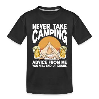Camping Feu de camp Camper - T-shirt bio Premium Enfant - noir - Devant