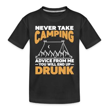 Camping Feu de camp Camper - T-shirt bio Premium Enfant - noir - Devant