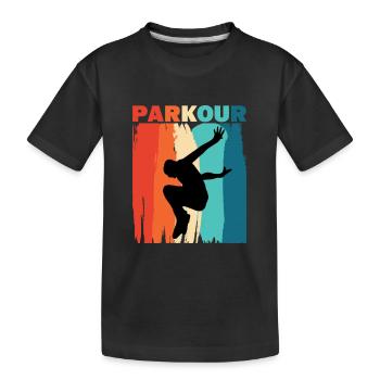 Parkour - Kids' Premium Organic T-Shirt - black - Front