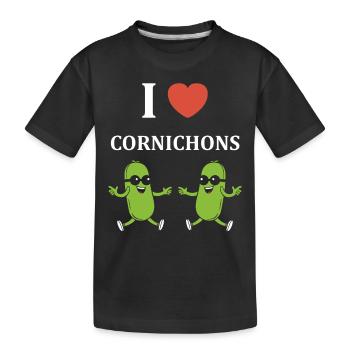 Humour Cornichon - T-shirt bio Premium Enfant - noir - Devant