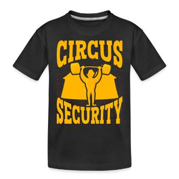 Zirkus Sicherheit - Kinder Premium Bio T-Shirt - Schwarz - Vorne