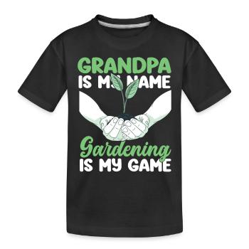 Amoureux des plantes Jardinage Papi - T-shirt bio Premium Enfant - noir - Devant