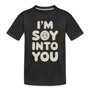 I'm Full Tofu Love Vegan Vegetarian - Kids' Premium Organic T-Shirt - black - Front