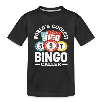 Bingo Coolster Bingo Ansager Spieler - Kinder Premium Bio T-Shirt - Schwarz - Vorne