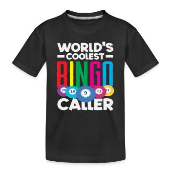 Bingo Spieler Weltbester Ansager - Kinder Premium Bio T-Shirt - Schwarz - Vorne