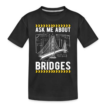 Ingénieur des ponts Construction de ponts - T-shirt bio Premium Enfant - noir - Devant