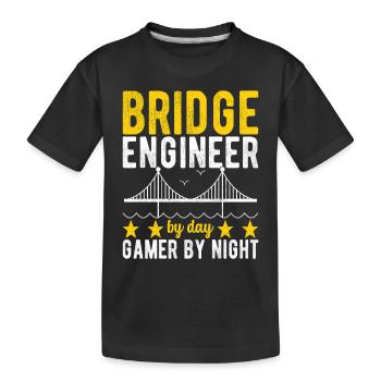 Ingénieur des ponts Construction de ponts - T-shirt bio Premium Enfant - noir - Devant