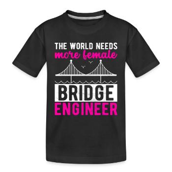 Ingénieur des ponts Construction de ponts - T-shirt bio Premium Enfant - noir - Devant