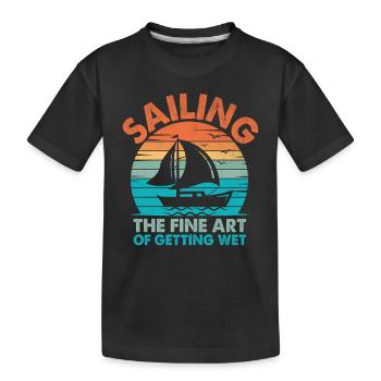 Navigation : l’art de se mouiller en pédalo - T-shirt bio Premium Enfant - noir - Devant