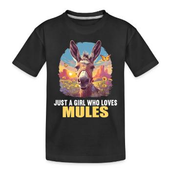 Mules Mule - Kids' Premium Organic T-Shirt - black - Front