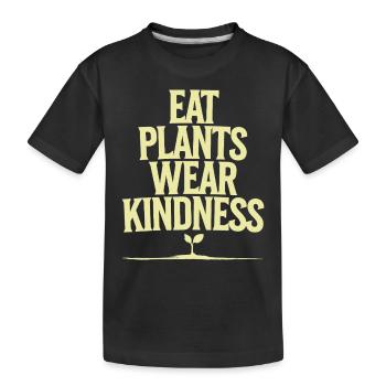 Aliments Plantes Porter Convivialité Vegan - T-shirt bio Premium Enfant - noir - Devant