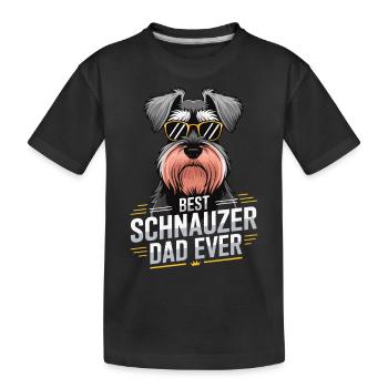 Schnauzer Hundebesitzer Riesenschnauzer - Kinder Premium Bio T-Shirt - Schwarz - Vorne