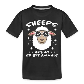 Schaf Spruch Hausschaf Lustiges Schafe Geschenk - Kinder Premium Bio T-Shirt - Schwarz - Vorne