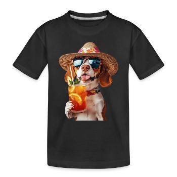Beagle - Kinder Premium Bio T-Shirt - Schwarz - Vorne