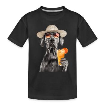 Deutsche Dogge - Kinder Premium Bio T-Shirt - Schwarz - Vorne