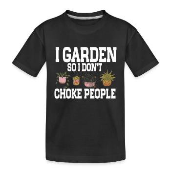 Gardening Horticulture Gardener - Kids' Premium Organic T-Shirt - black - Front