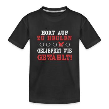 Bundeskanzler Wahl - Gewählt wie geliefert - Kinder Premium Bio T-Shirt - Schwarz - Vorne