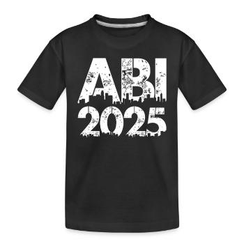 ABI 2025 Abitur Abschluss Lustiges Abiturienten - Kinder Premium Bio T-Shirt - Schwarz - Vorne