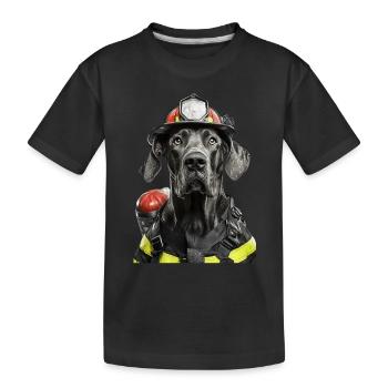 Deutsche Dogge - Kinder Premium Bio T-Shirt - Schwarz - Vorne