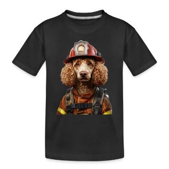 Pudel - Kinder Premium Bio T-Shirt - Schwarz - Vorne