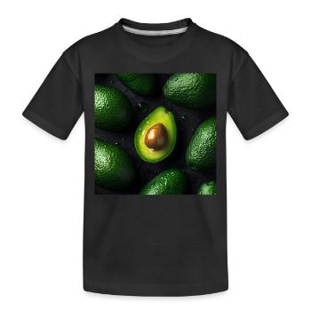 Avocado - Kinder Premium Bio T-Shirt - Schwarz - Vorne