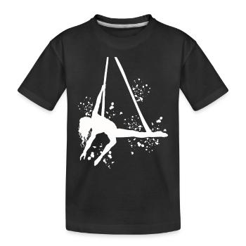 Tissu vertical acrobaties aériennes soie aérienne - T-shirt bio Premium Enfant - noir - Devant
