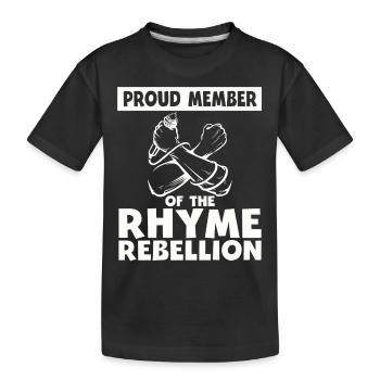 Poetry Slam Rhyme Rebellion Slam Poetry - Kids' Premium Organic T-Shirt - black - Front