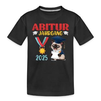 ABITUR JAHRGANG 2025 Abiturienten Lustiges - Kinder Premium Bio T-Shirt - Schwarz - Vorne