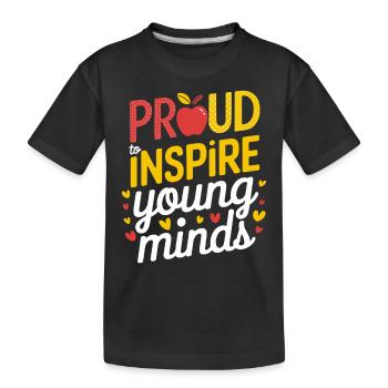Stolz Junge Köpfe Zu Inspirieren Lehrer - Kinder Premium Bio T-Shirt - Schwarz - Vorne