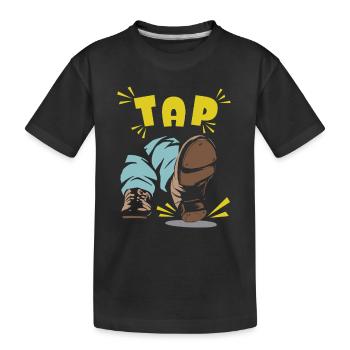 TAP Schritte Rhythmus Dynamik für Tanzbegeisterte - Kinder Premium Bio T-Shirt - Schwarz - Vorne