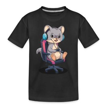 Wiesel - Kinder Premium Bio T-Shirt - Schwarz - Vorne