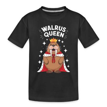 Walross - Kinder Premium Bio T-Shirt - Schwarz - Vorne