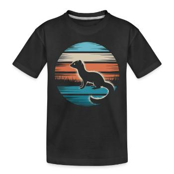 Wiesel - Kinder Premium Bio T-Shirt - Schwarz - Vorne
