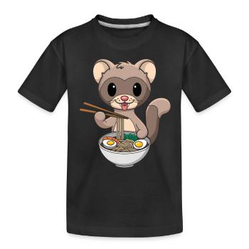 Wiesel - Kinder Premium Bio T-Shirt - Schwarz - Vorne