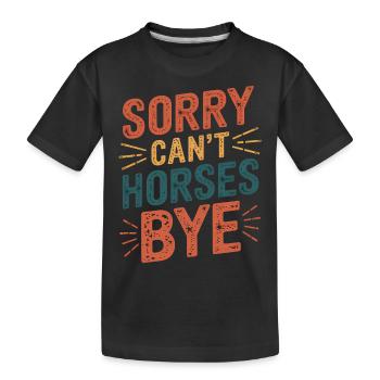 Chevaux Disant Sports Equestres Drôle Cheval Cadeau - T-shirt bio Premium Enfant - noir - Devant