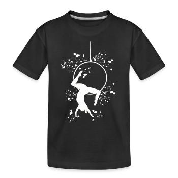 Anneau aérien Aerialist Anneau d’air Lyra - T-shirt bio Premium Enfant - noir - Devant