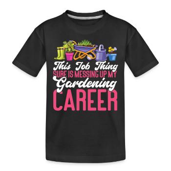 Plant Lover Gardening This Job - Kinder Premium Bio T-Shirt - Schwarz - Vorne