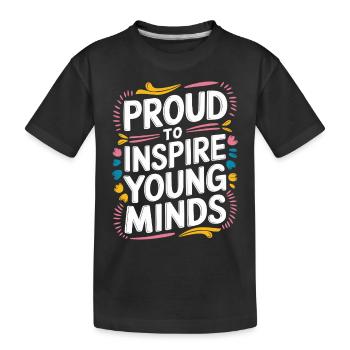 Stolz, Junge Köpfe Zu Inspirieren Lehrer - Kinder Premium Bio T-Shirt - Schwarz - Vorne