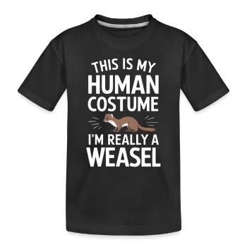 Wiesel - Kinder Premium Bio T-Shirt - Schwarz - Vorne