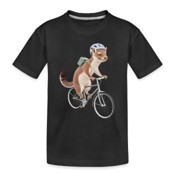 Wiesel - Kinder Premium Bio T-Shirt - Schwarz - Vorne