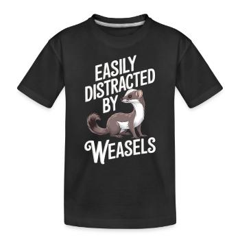 Wiesel - Kinder Premium Bio T-Shirt - Schwarz - Vorne