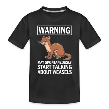 Wiesel - Kinder Premium Bio T-Shirt - Schwarz - Vorne
