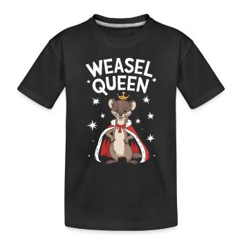 Wiesel - Kinder Premium Bio T-Shirt - Schwarz - Vorne