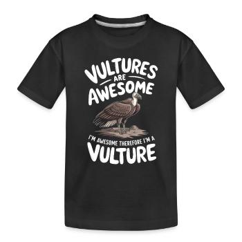 Geier - Kinder Premium Bio T-Shirt - Schwarz - Vorne