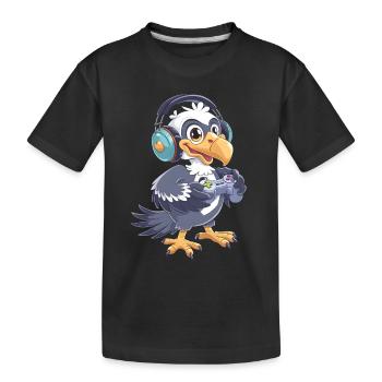 Geier - Kinder Premium Bio T-Shirt - Schwarz - Vorne