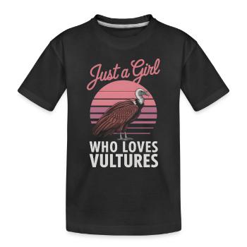 Geier - Kinder Premium Bio T-Shirt - Schwarz - Vorne