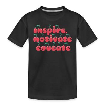 Lehrer Inspirieren Motivieren und Bilden Lieben - Kinder Premium Bio T-Shirt - Schwarz - Vorne