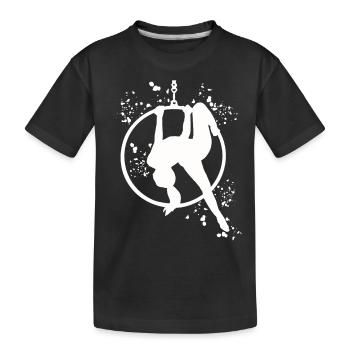 Anneau aérien Aerialist Anneau d’air Lyra - T-shirt bio Premium Enfant - noir - Devant