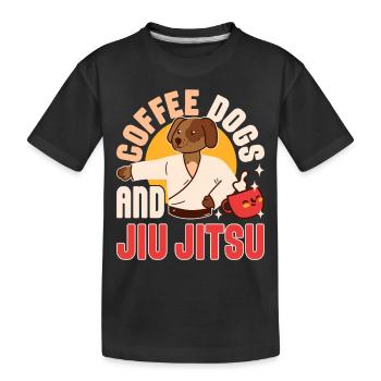 Café Chiens Jiu Jitsu - T-shirt bio Premium Enfant - noir - Devant